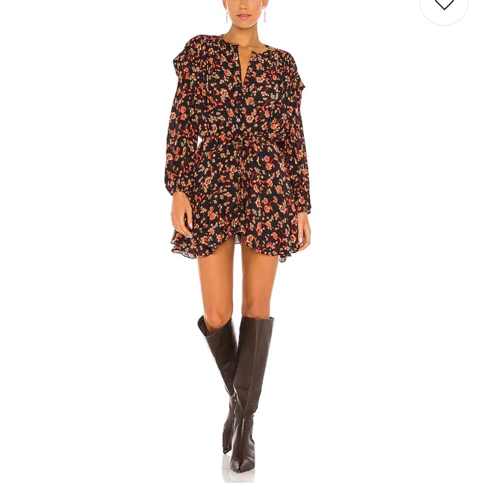 Free People Flower Fields Mini Dress in Dark Combo